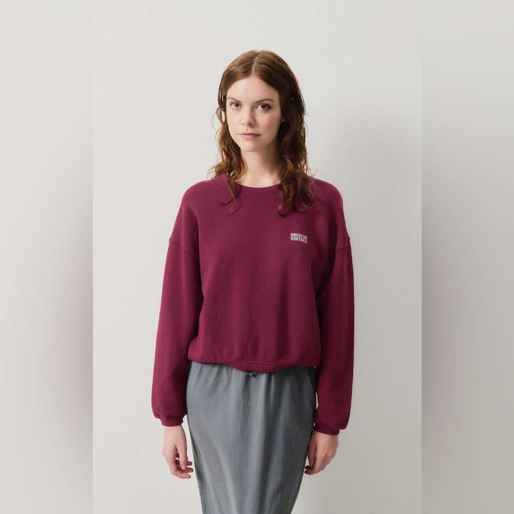 American Vintage Sweatshirt Izubird Burgundy